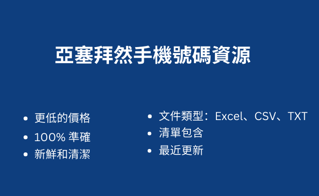 阿塞拜疆手機號碼資源