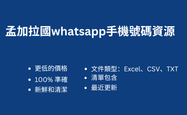 孟加拉國whatsapp手機號碼資源