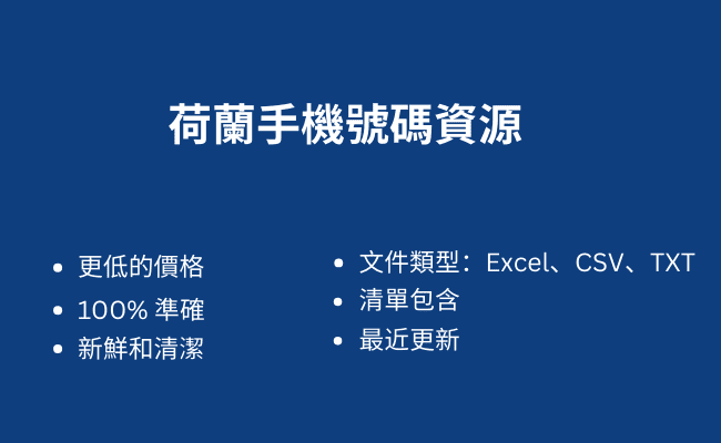 荷蘭手機號碼資源