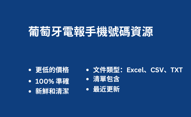 葡萄牙電報手機號碼資源