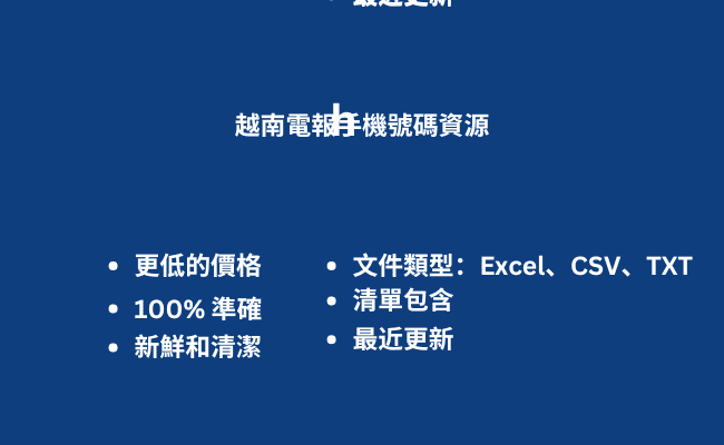 越南電報手機號碼資源