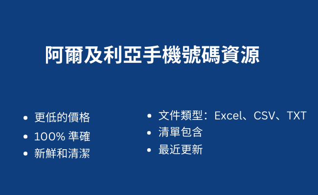 阿爾及利亞手機號碼資源